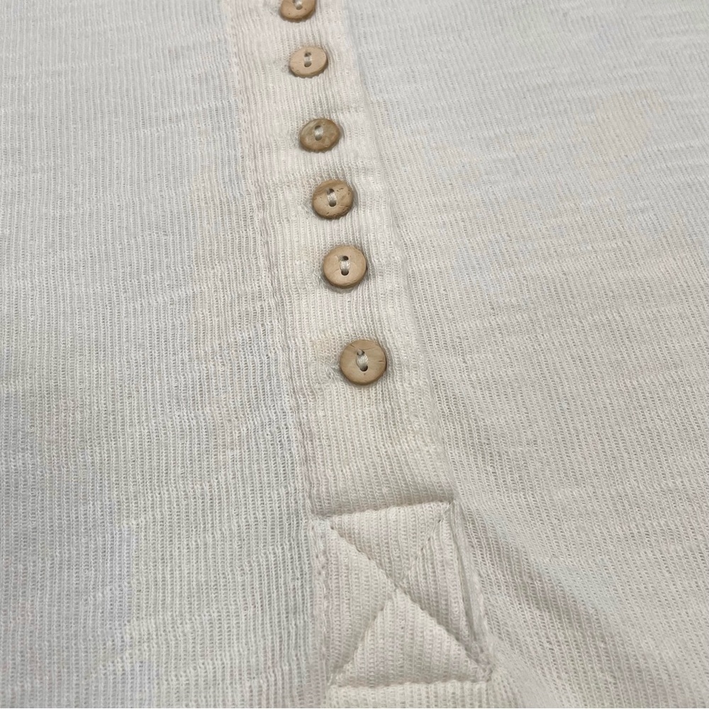 Free People We The Free Back At It Henley In Cream - Picture 8 of 13